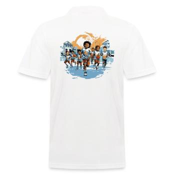 Basketballer Zubehör Basketball-spieler Kinder - Männer Poloshirt - Weiß - Hinten - Kai (181cm)