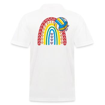 Ballon de volley-ball Volleyeur Rainbow Volleyball - Polo Homme - blanc - Dos - Kai (181cm)