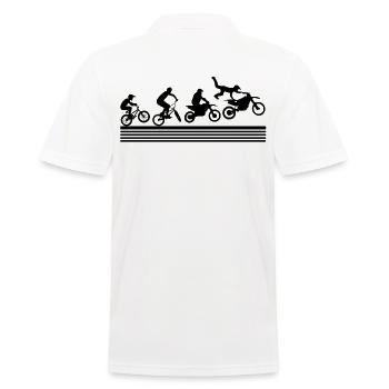 Pit-bike supermotard Dirtbike Evolution Pitbike - Polo Homme - blanc - Dos - Kai (181cm)