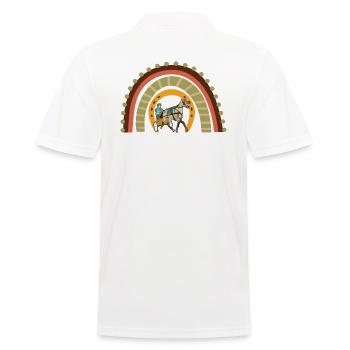Cheval de trot, courses de trot, sports équestres, chevaux - Polo Homme - blanc - Dos - Kai (181cm)
