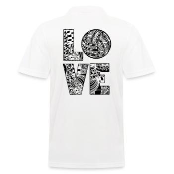 Volleyball-MAMA Ballon de volleyball Joueur de volleyball - Polo Homme - blanc - Dos - Kai (181cm)