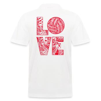 Volleyball-MAMA Ballon de volleyball Joueur de volleyball - Polo Homme - blanc - Dos - Kai (181cm)