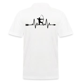 Archer Archery Sport Heartbeat - Men's Polo Shirt - white - Back - Kai (181cm)