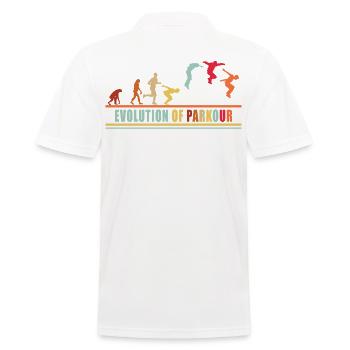 Freerunning Freerunner Obstacle Course Running - Men's Polo Shirt - white - Back - Kai (181cm)