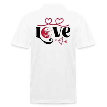 Volleyball Love Ballon de volley-ball Joueur de volley-ball - Polo Homme - blanc - Dos - Kai (181cm)