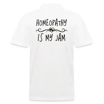Homöopath homöopathische Kräuter Ganzheitlicher - Männer Poloshirt - Weiß - Hinten - Kai (181cm)