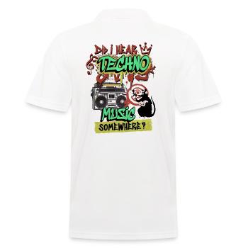 Hardcore Rave Music Raver des années 90 EDM House DJ Rave - Polo Homme - blanc - Dos - Kai (181cm)