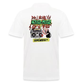 Hardcore Musique Rave Raver Années 90 EDM DJ Rave Techno - Polo Homme - blanc - Dos - Kai (181cm)