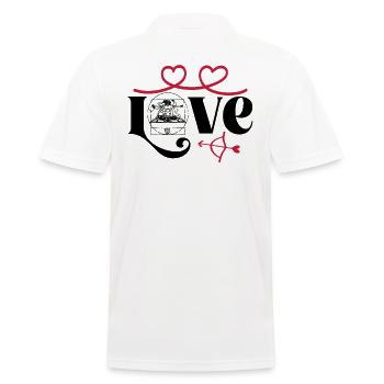 Hardcore Rave Raver DJ House-EDM Music-LOVE - Men's Polo Shirt - white - Back - Kai (181cm)