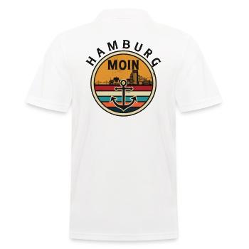 LOVE Hamburg City Vacation Trips - Men's Polo Shirt - white - Back - Kai (181cm)