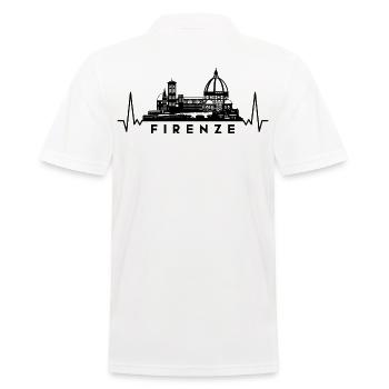 Herzschlag Skyline Italien Firenze-Florenz - Männer Poloshirt - Weiß - Hinten - Kai (181cm)