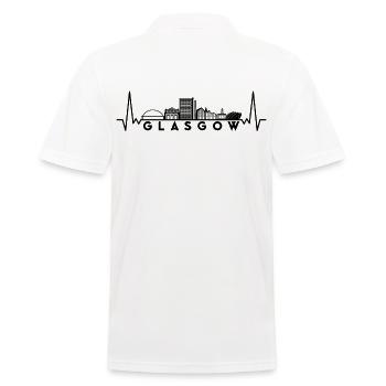 Herzschlag Skyline UK Glasgow - Männer Poloshirt - Weiß - Hinten - Kai (181cm)