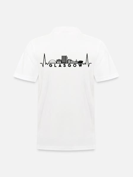 Heartbeat Skyline UK Glasgow - Men's Polo Shirt - white