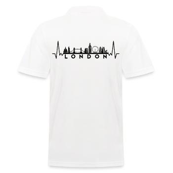 Herzschlag Skyline UK London - Männer Poloshirt - Weiß - Hinten - Kai (181cm)