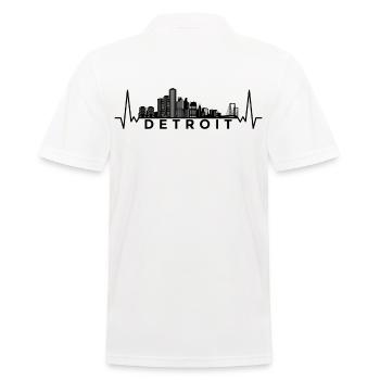 Heartbeat Skyline États-Unis Détroit - Polo Homme - blanc - Dos - Kai (181cm)