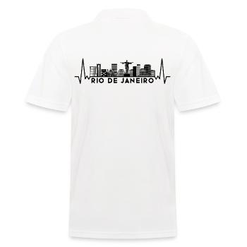 Heartbeat Skyline Brésil-Brésil Rio de Janeiro - Polo Homme - blanc - Dos - Kai (181cm)