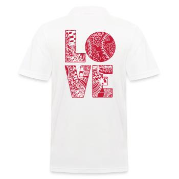 Baseball Softball Mama Love Baseball - Polo Homme - blanc - Dos - Kai (181cm)