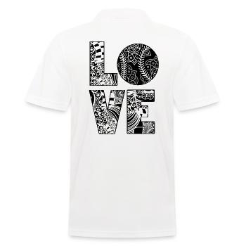 Baseball Softball Mama Love Baseball - Polo Homme - blanc - Dos - Kai (181cm)