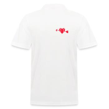 Baseball Softball Mama Herzschlag Baseball - Männer Poloshirt - Weiß - Hinten - Kai (181cm)