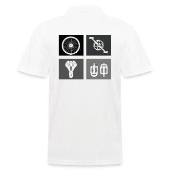 Bicycle Accessories Bicycle - Men's Polo Shirt - white - Back - Kai (181cm)