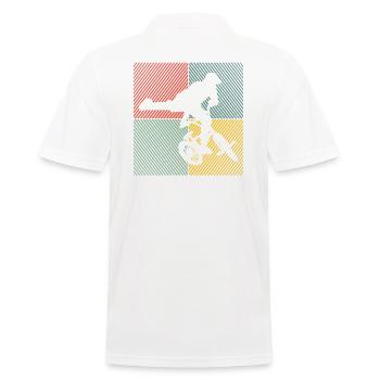 BMX Bike Freestyle race BMX - Polo Homme - blanc - Dos - Kai (181cm)