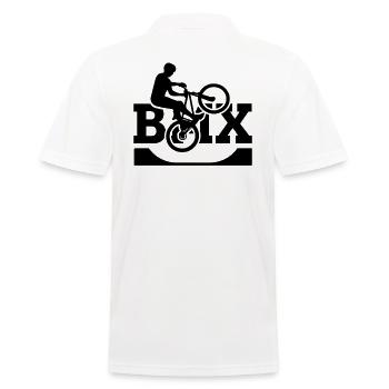 BMX Bike Ramp, Bike Freestyle race BMX - Polo Homme - blanc - Dos - Kai (181cm)