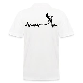 BMX BMX heartbeat, vélo freestyle course BMX - Polo Homme - blanc - Dos - Kai (181cm)