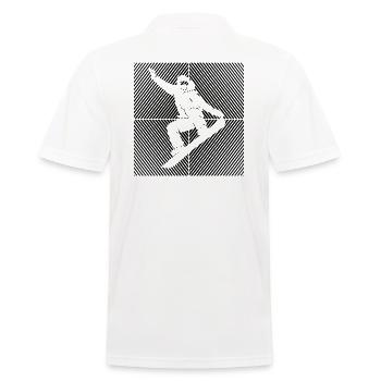 Snowboard Snowboard Remontée mécanique Snowboarder - Polo Homme - blanc - Dos - Kai (181cm)