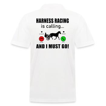 Cheval de course de trot Chevaux de course de trot IS-CALLING - Polo Homme - blanc - Dos - Kai (181cm)