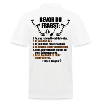 Sonders probe Sondler metal detector probe - Men's Polo Shirt - white - Back - Kai (181cm)