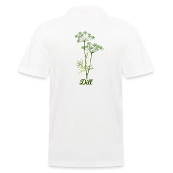 Herbalists Herbs Collectors Herbs Dill Shirt - Men's Polo Shirt - white - Back - Kai (181cm)