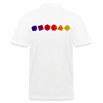 RPG Cube Dice Dragons CUBE CHAIN Chemise - Polo Homme - blanc - Dos - Kai (181cm)