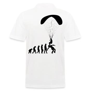 Evolution Paragliding Paraglider Paraglider Shirt - Men's Polo Shirt - white - Back - Kai (181cm)