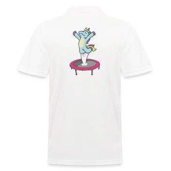 CHILDREN TRAMPOLINE UNICORN UNICORN fitness gymnastics - Men's Polo Shirt - white - Back - Kai (181cm)