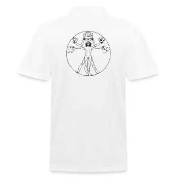 Pen and Paper RPG GAMER cube Dice Dragon DaVinci - Polo Homme - blanc - Dos - Kai (181cm)
