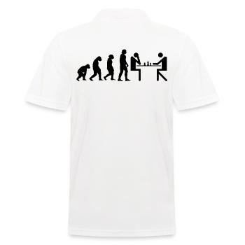 Evolution Schach Schachbrett schachmatt Shirt - Männer Poloshirt - Weiß - Hinten - Kai (181cm)