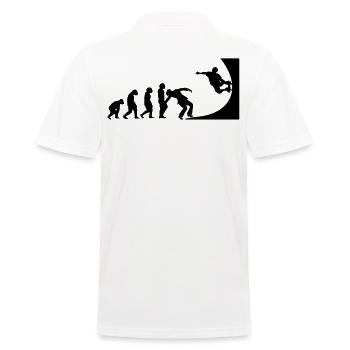 Evolution Skater Skateboard Skate halfpipe - Men's Polo Shirt - white - Back - Kai (181cm)