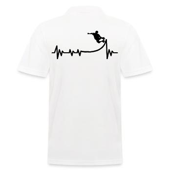 Pipe Heartbeat Skater Skateboard Skate - Polo Homme - blanc - Dos - Kai (181cm)