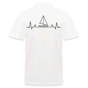 HERZSCHLAG Segeln Segel Segler Schiff Yacht Boot - Männer Poloshirt - Weiß - Hinten - Kai (181cm)