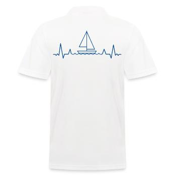 HERZSCHLAG Segeln Segler Schiff Yacht Boot blau - Männer Poloshirt - Weiß - Hinten - Kai (181cm)