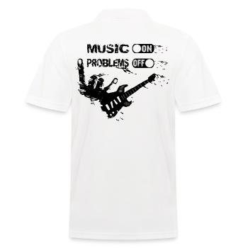Guitare chemise bassiste instrument musicien - Polo Homme - blanc - Dos - Kai (181cm)