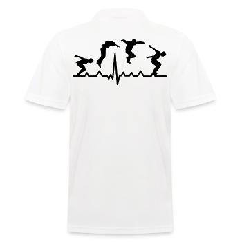 Parcours d'obstacles Parkour Heartbeat Parkour Runner - Polo Homme - blanc - Dos - Kai (181cm)