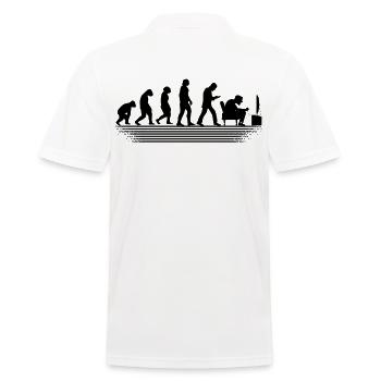 Gamer PC games gaming Konsolen zocken Evolution - Männer Poloshirt - Weiß - Hinten - Kai (181cm)