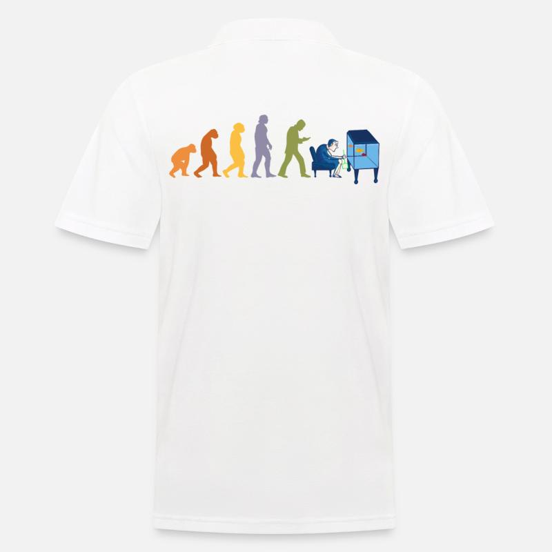 Aquarium aquarium aquarium Aquaristique Evolution - Polo Homme - blanc