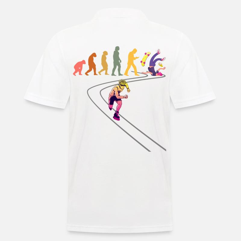 Inline Skating Rollerskates Inline Skates - Men's Polo Shirt - white