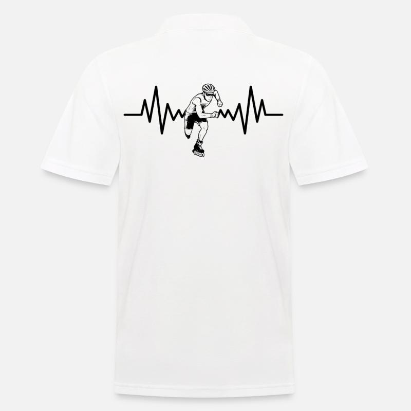 Inline-Skating Rollerskates Inline-Skater - Männer Poloshirt - Weiß