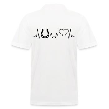 Cheval Équestre Cavalier Cheval cheval cheval - Polo Homme - blanc - Dos - Kai (181cm)