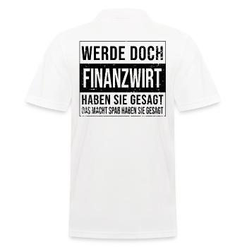 Finanzamt Geburtstag Arbeit witzige Finanzwirt - Männer Poloshirt - Weiß - Hinten - Kai (181cm)