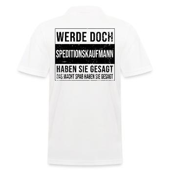 Spediteur Geburtstag Arbeit witzige - Männer Poloshirt - Weiß - Hinten - Kai (181cm)