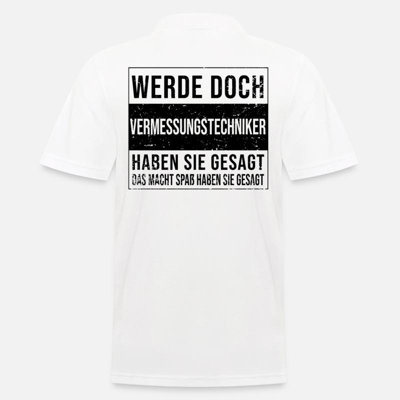 Vermesser Geburtstag Arbeit witzige - Männer Poloshirt - Weiß